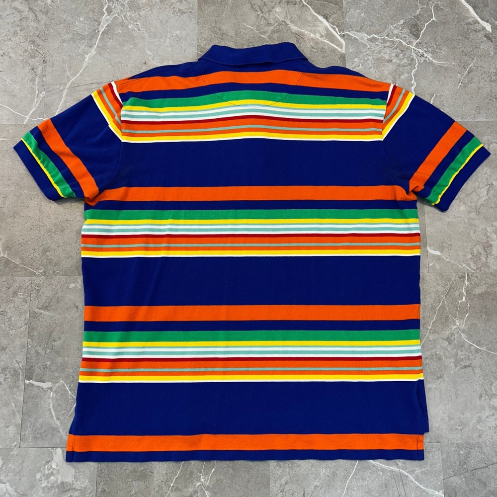 Vintage Polo Ralph Lauren Polo Shirt Mens 2XL Short Sleeve Colorblock Rainbow - Picture 3 of 9